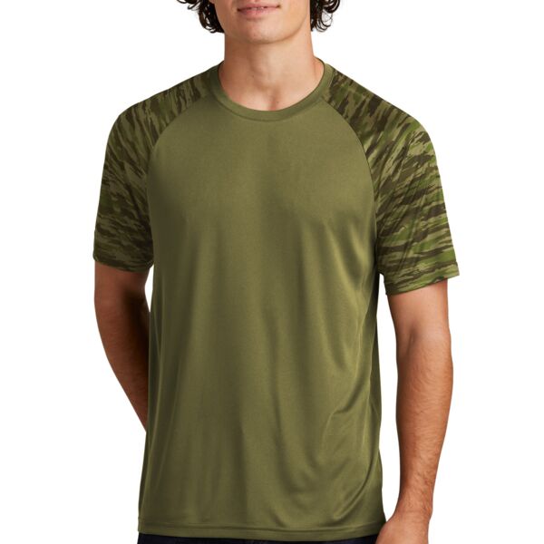 Sport Tek Drift Camo Colorblock Tee ST376 Drift Camo Colorblock Tee Thumbnail
