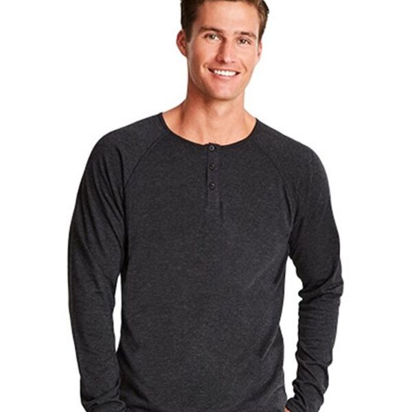 Next Level Apparel Men's Triblend Henley T-Shirt 6072 Men's Triblend Henley T-Shirt Thumbnail