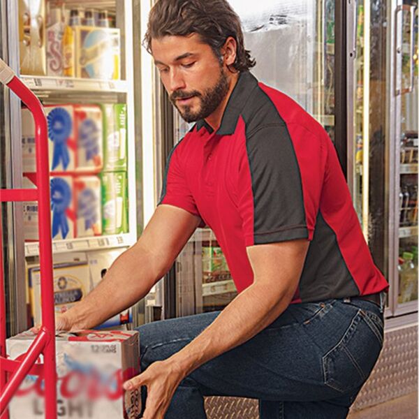 Red Kap Men's Performance Knit Two Tone Polo SK54 Men's Performance Knit Two Tone Polo Thumbnail