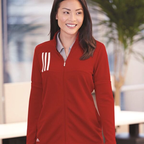 Adidas Women's 3-Stripe Double Knit Full-Zip A483 Women's 3-Stripe Double Knit Full-Zip Thumbnail
