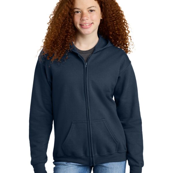 Gildan Youth Heavy Blend ™ Full Zip Hooded Sweatshirt 18600B Youth Heavy Blend ™ Full Zip Hooded Sweatshirt Thumbnail